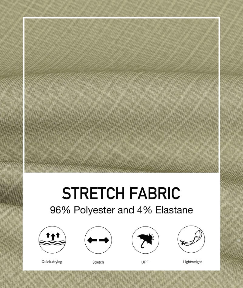 PULI Dress Shorts for Men Stretch Casual Chino Hybrid Dress Flat Front Lightweight Quick Dry with Pockets Tan 38 - Image 5